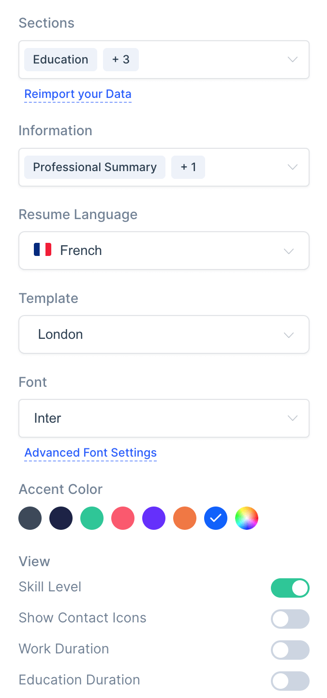 UniCV.io dashboard view